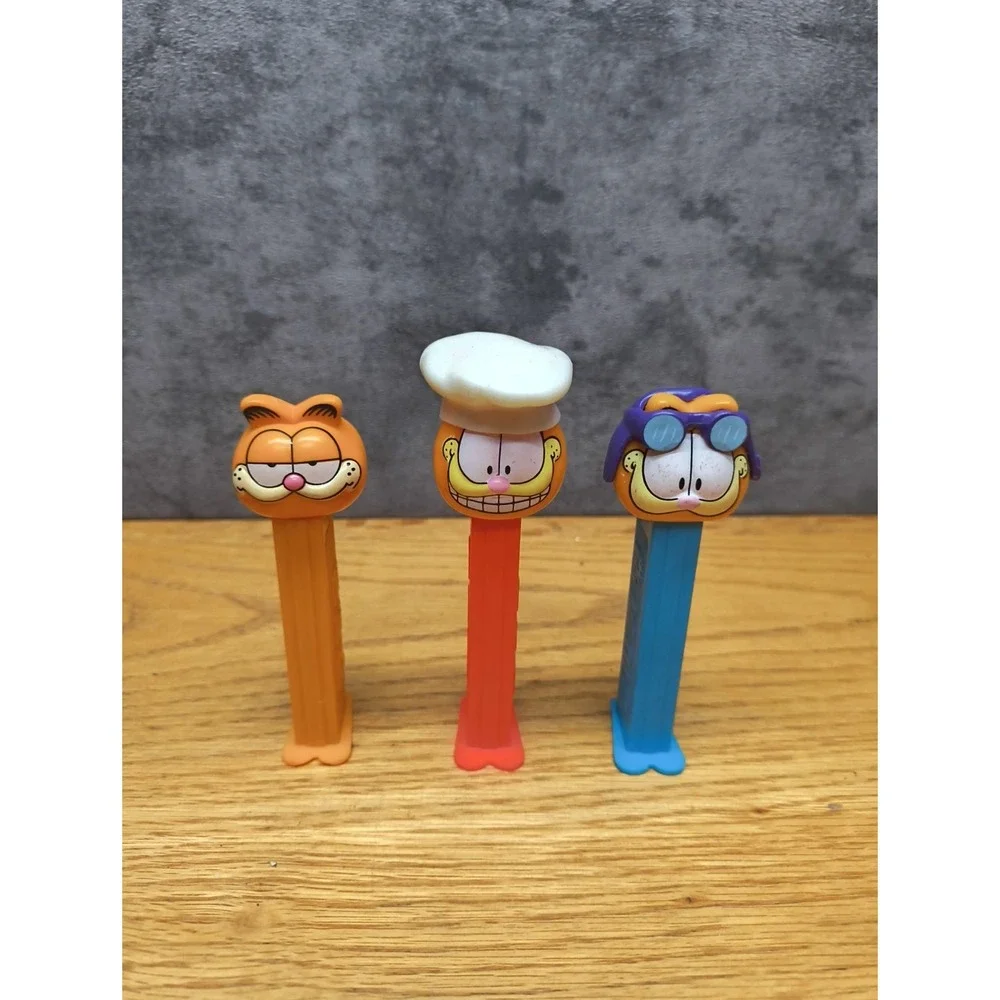 Garfield PEZ Dispenser Lot of 3‎ – Vintage Variants – Slovenia & China RARE